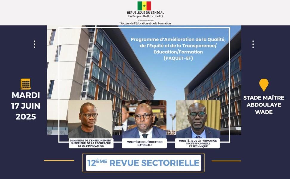 12e Revue sectorielle du PAQUET-EF : les ministères du secteur de l’éducation mobilisés autour d’un pilotage concerté des politiques éducatives.